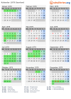 Kalender 1979 mit Ferien und Feiertagen Saarland