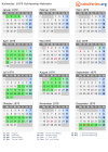 Kalender 1979 mit Ferien und Feiertagen Schleswig-Holstein