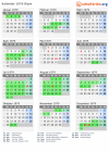 Kalender 1979 mit Ferien und Feiertagen Dijon