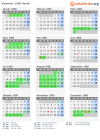 Kalender 1980 mit Ferien und Feiertagen Berlin