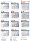 Kalender 1980 mit Ferien und Feiertagen Deutschland