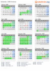 Kalender 1980 mit Ferien und Feiertagen Amiens