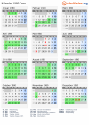 Kalender 1980 mit Ferien und Feiertagen Caen