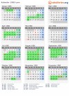 Kalender 1980 mit Ferien und Feiertagen Lyon