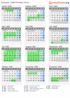 Kalender 1980 mit Ferien und Feiertagen Orléans-Tours