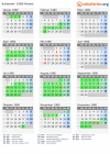 Kalender 1980 mit Ferien und Feiertagen Reims