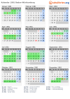 Kalender 1981 mit Ferien und Feiertagen Baden-Württemberg