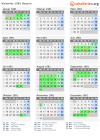 Kalender 1981 mit Ferien und Feiertagen Bayern