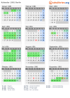 Kalender 1981 mit Ferien und Feiertagen Berlin