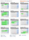 Kalender 1981 mit Ferien und Feiertagen Niedersachsen