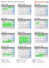Kalender 1981 mit Ferien und Feiertagen Nordrhein-Westfalen