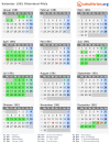 Kalender 1981 mit Ferien und Feiertagen Rheinland-Pfalz