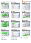 Kalender 1981 mit Ferien und Feiertagen Schleswig-Holstein