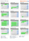Kalender 1981 mit Ferien und Feiertagen Caen