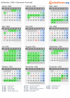 Kalender 1981 mit Ferien und Feiertagen Clermont-Ferrand