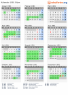 Kalender 1981 mit Ferien und Feiertagen Dijon