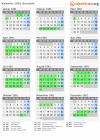 Kalender 1981 mit Ferien und Feiertagen Grenoble