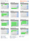 Kalender 1981 mit Ferien und Feiertagen Lyon