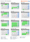 Kalender 1981 mit Ferien und Feiertagen Montpellier