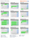 Kalender 1981 mit Ferien und Feiertagen Nantes