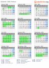 Kalender 1981 mit Ferien und Feiertagen Poitiers