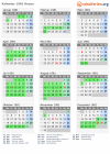 Kalender 1981 mit Ferien und Feiertagen Rouen