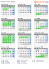 Kalender 1982 mit Ferien und Feiertagen Berlin