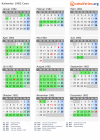 Kalender 1982 mit Ferien und Feiertagen Caen