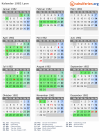 Kalender 1982 mit Ferien und Feiertagen Lyon