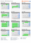 Kalender 1982 mit Ferien und Feiertagen Orléans-Tours