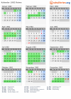 Kalender 1982 mit Ferien und Feiertagen Reims