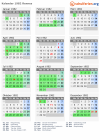 Kalender 1982 mit Ferien und Feiertagen Rennes