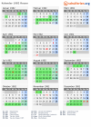 Kalender 1982 mit Ferien und Feiertagen Rouen