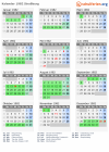 Kalender 1982 mit Ferien und Feiertagen Straßburg