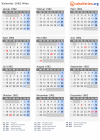 Kalender 1982 mit Ferien und Feiertagen Wien