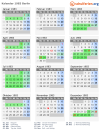 Kalender 1983 mit Ferien und Feiertagen Berlin