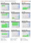 Kalender 1983 mit Ferien und Feiertagen Nordrhein-Westfalen