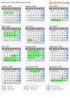 Kalender 1983 mit Ferien und Feiertagen Rheinland-Pfalz