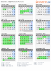 Kalender 1983 mit Ferien und Feiertagen Clermont-Ferrand