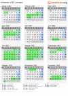 Kalender 1983 mit Ferien und Feiertagen Limoges