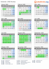 Kalender 1983 mit Ferien und Feiertagen Nantes
