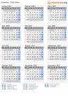 Kalender 1983 mit Ferien und Feiertagen Wien