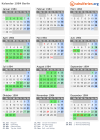 Kalender 1984 mit Ferien und Feiertagen Berlin