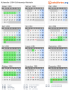 Kalender 1984 mit Ferien und Feiertagen Schleswig-Holstein