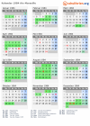 Kalender 1984 mit Ferien und Feiertagen Aix-Marseille