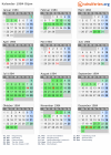 Kalender 1984 mit Ferien und Feiertagen Dijon