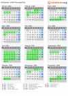 Kalender 1984 mit Ferien und Feiertagen Montpellier