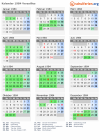 Kalender 1984 mit Ferien und Feiertagen Versailles