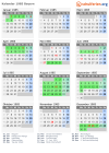 Kalender 1985 mit Ferien und Feiertagen Bayern