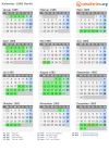 Kalender 1985 mit Ferien und Feiertagen Berlin